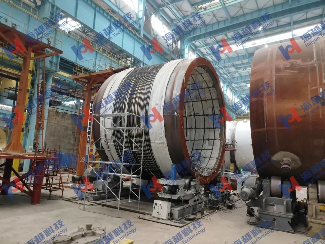 直徑6300mm，壁厚342+7.5mm，中間消應(yīng)力660±10℃